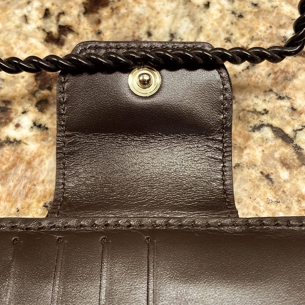 Celine Macadam Canvas & Croc Embossed Leather Wal… - image 7